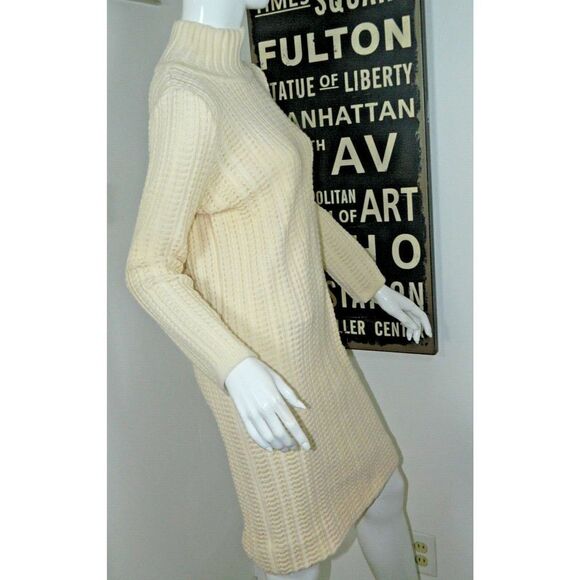 Mallory Dress Size Small Ivory 1960's Sweater‎ Italian Knit 100% Wool Vintage - Picture 3 of 13